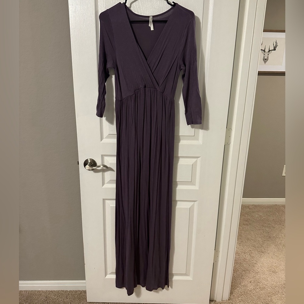 Mother Bee Maternity Maxi Dress- Purple